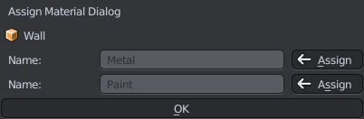 Assign Material Dialog