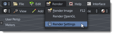 Render Settings Menu